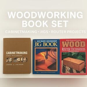 📚 WOODWORKING BOOK SET — Cabinetmaking • Jigs • Router Projects